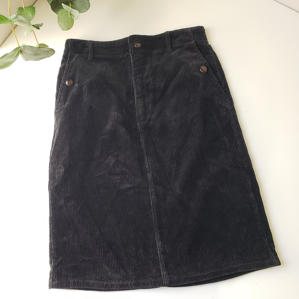 Vintage Ralph Lauren corduroy high rise skirt 90s